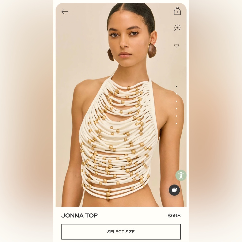 Cult Gaia Jonna Top in Tea - Picture 2 of 13